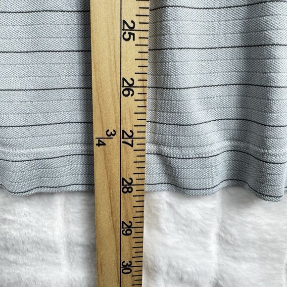 Lululemon Polo Shirt Men L Gray Stripe Evolution Performance Golf Short Sleeve - Picture 4 of 12